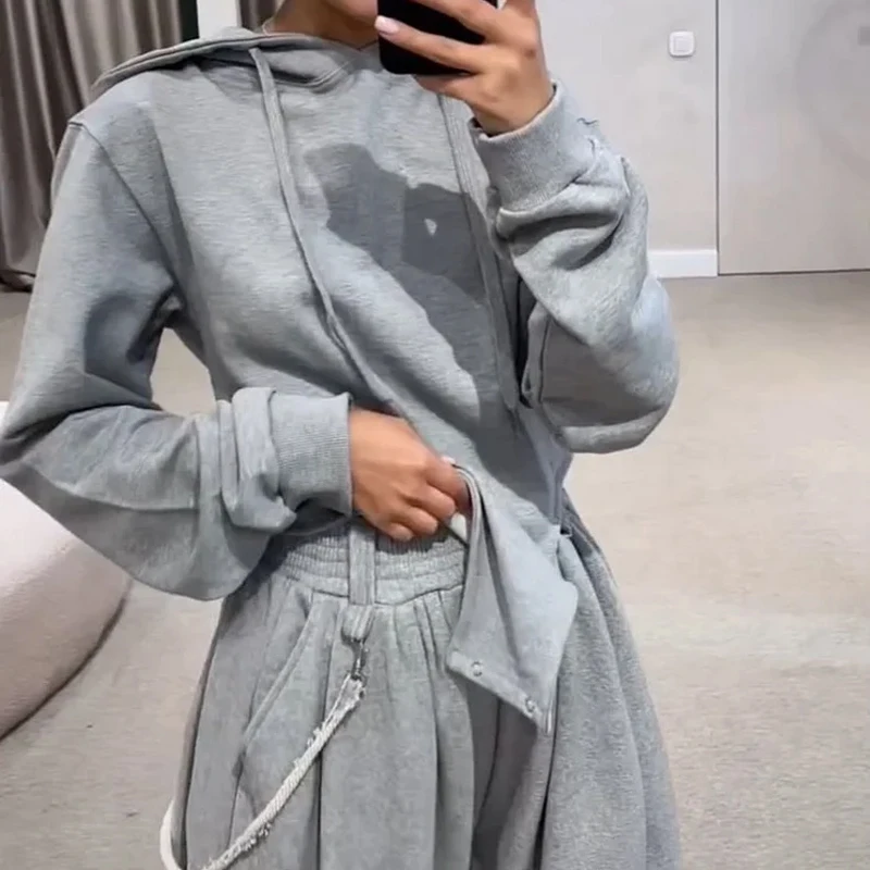 Waytobele Autumn 2 Piece Set Women Casual Simple Solid