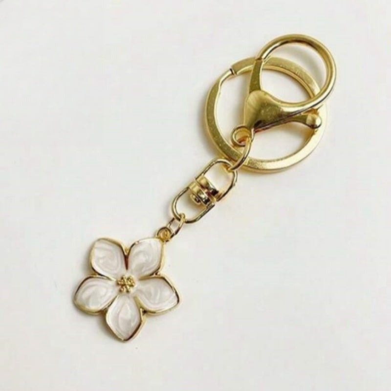 White Pear Blossom Keychain