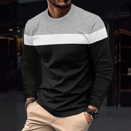 New Men's Casual Round Neck T-shirt Breathable
