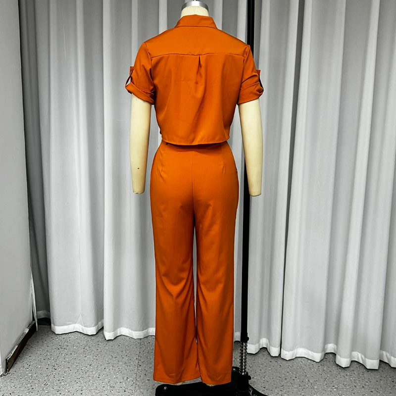 Two Piece Set Women Summer Casual Solid