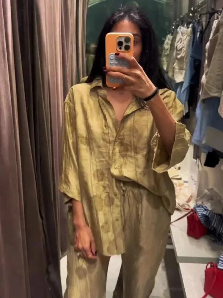 Women's Set New Fashion Spring Jacquard Loose Ladies