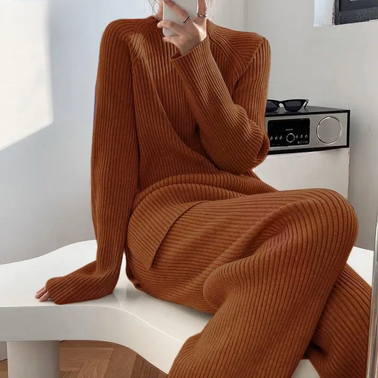 Women Casual Solid Tracksuit  Vintage Loose Matching Sets