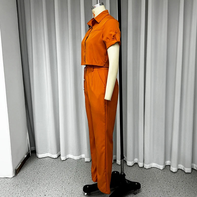 Two Piece Set Women Summer Casual Solid