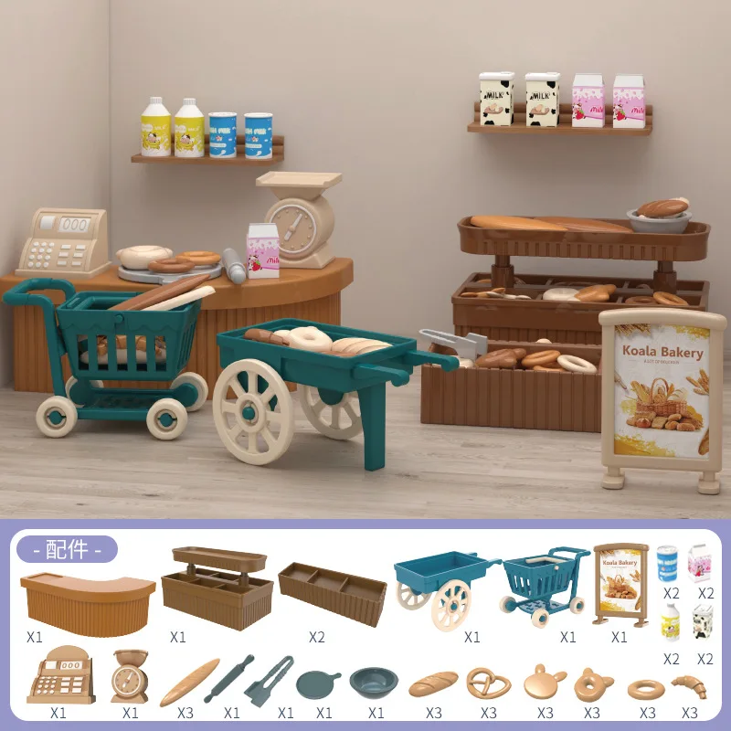 mini supermarket shopping games dollhouse