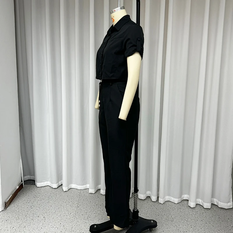 Two Piece Set Women Summer Casual Solid