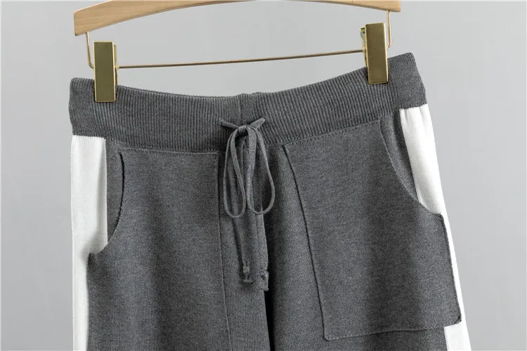 2025 Autumn Runway 2 Pieces Set Knitted Long Sleeve