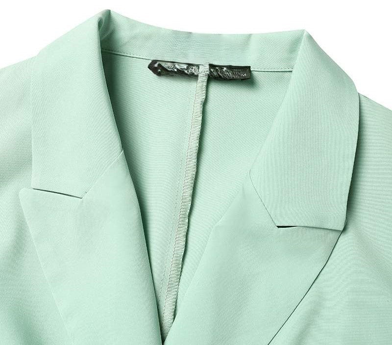 Fashion OL Tracksuits 2PCS Long Sleeve Lapel Neck Blazer