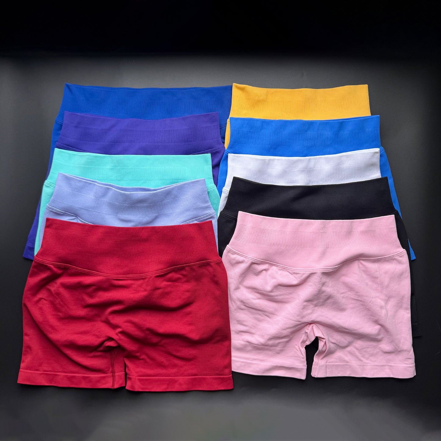 Impact Sports Shorts Women Fitness Biker 4.5" Low Ribbed Band Gym