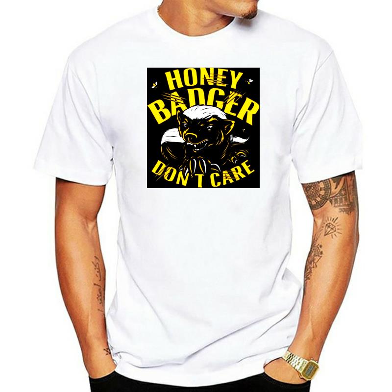 Honey Badger Don't Care Logo Men's Black T-Shirt Size