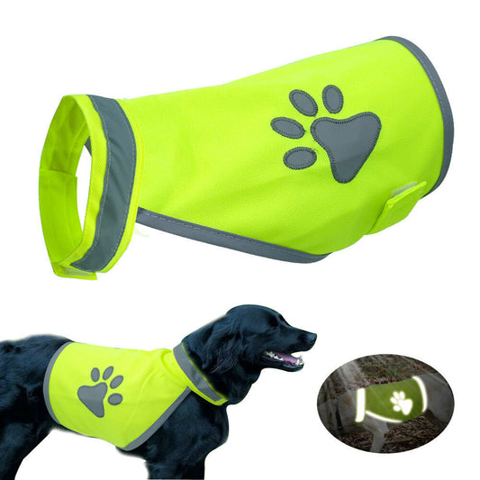 Reflective Dog Safety Vest High Visibility Fluorescent Pet Hi Vis Jacket Coat