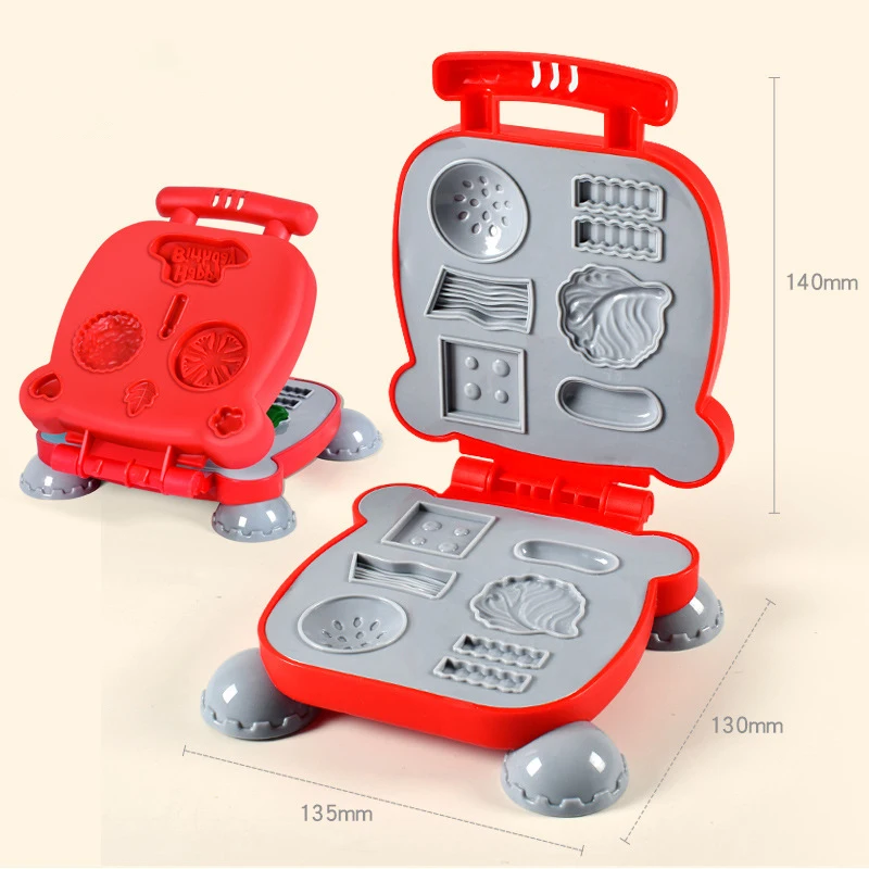 3D Color Clay Toy Kids Pretend Play Ice Cream Maker Burger