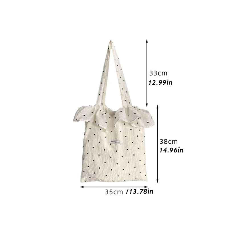 All-match Wave Point Chiffon Shoulder Bag Large Capacity