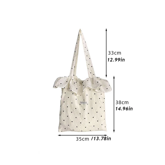 All-match Wave Point Chiffon Shoulder Bag Large Capacity