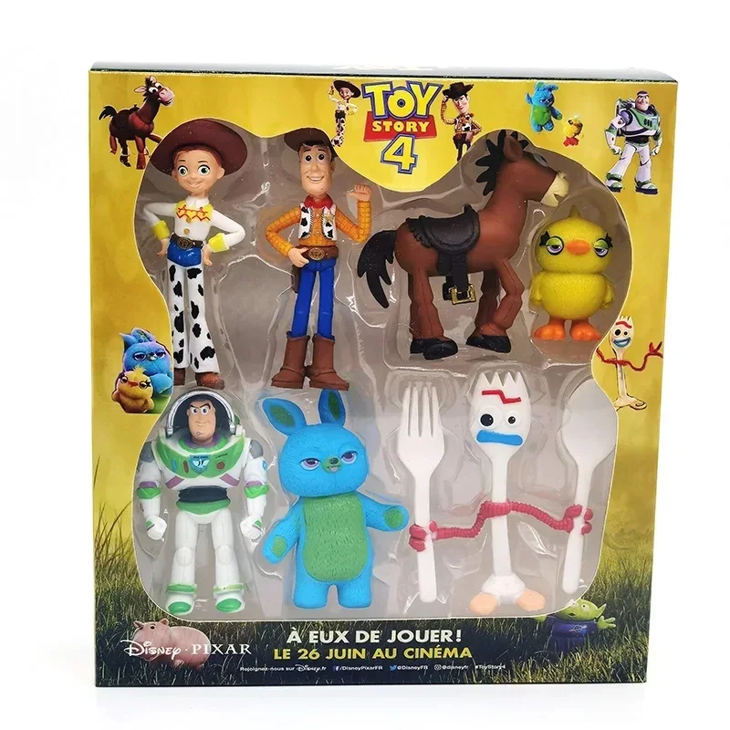 Disney 7PCS Toy Story 4 Action Figures Toys Woody
