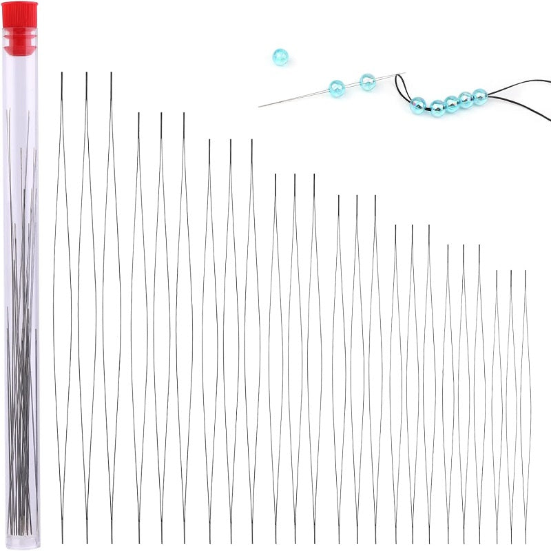 24Pcs Beading Needles Kit With Storage Box Bracelet Necklace Jewelry Making Tools DIY Handmade Craft Accessories Set