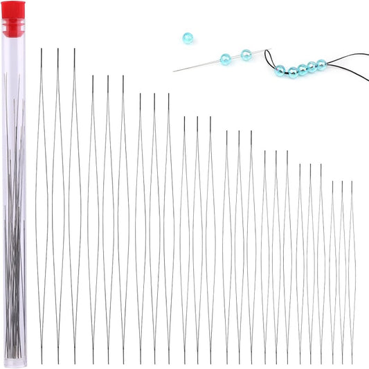 24Pcs Beading Needles Kit With Storage Box Bracelet Necklace Jewelry Making Tools DIY Handmade Craft Accessories Set