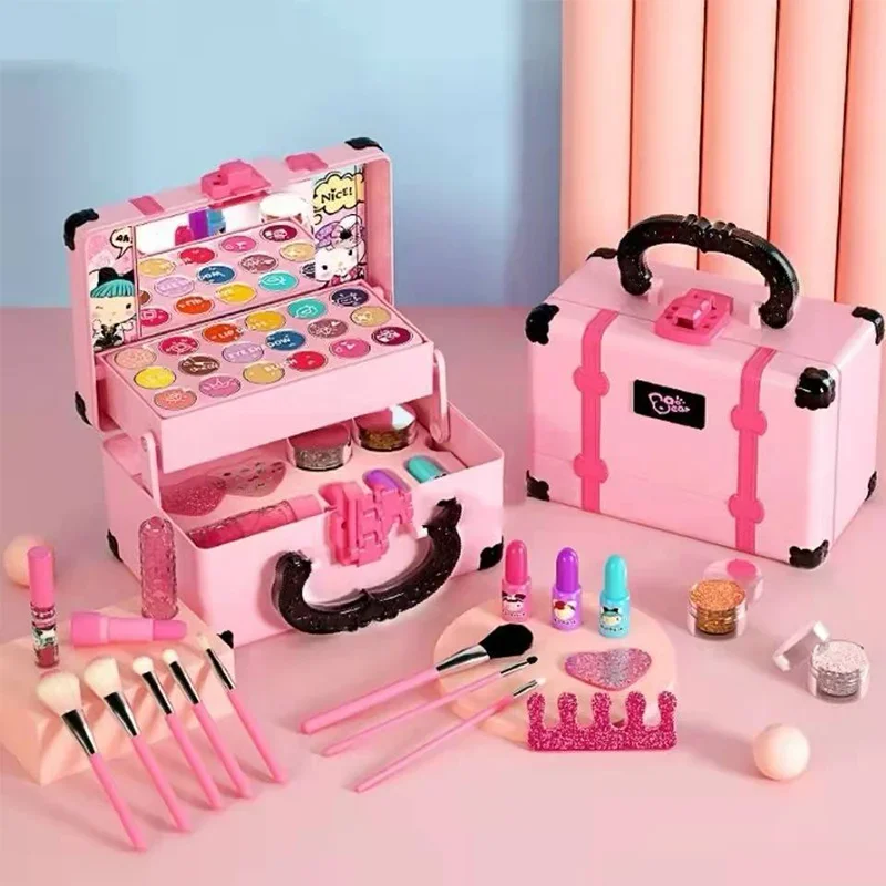 Children Makeup Cosmetics Playing Box Princess Makeup Girl Toy