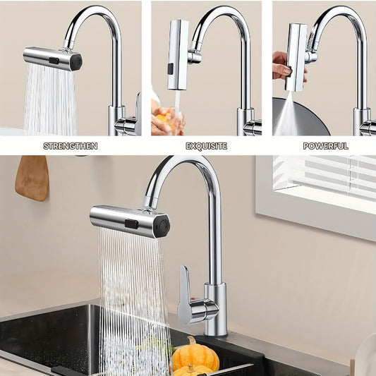 1PCS Three Level Waterfall Universal Faucet Extension Device