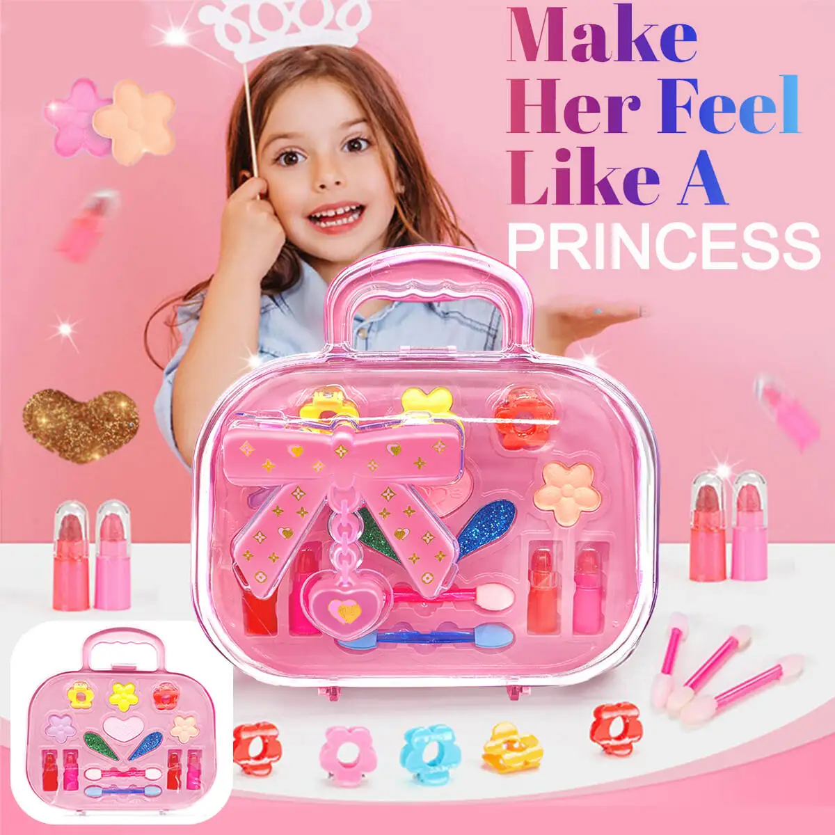 Princess Make Up Box Play House Toy Girls