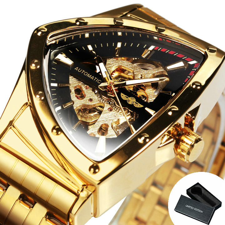 Military Triangle Skeleton Automatic Watch for Men