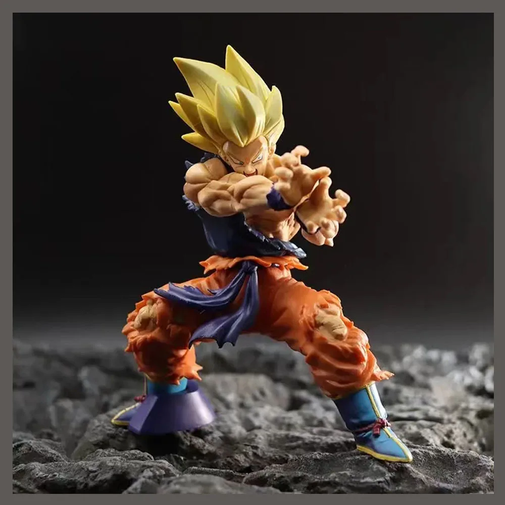 Dragon Ball Z Son Goku Anime Figure Battle Damage Shockwave