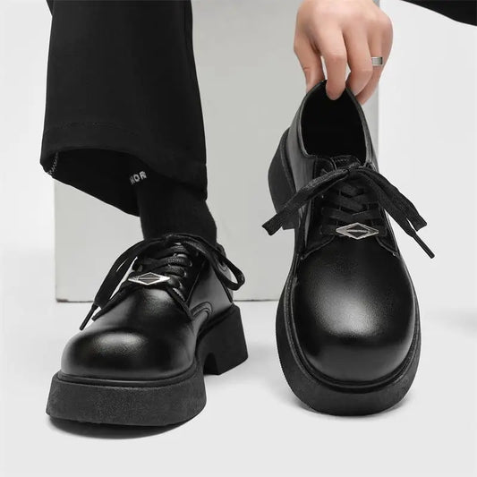 Versatile British Business Casual Men's Shoes with Thick Sole