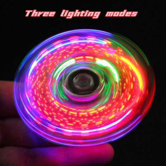 Crystal Luminous LED Light Fidget Spinner Hand Top Spinners