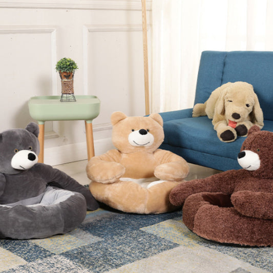Dog Bed Semi-Enclosed Bear Pet Bed Ultra Soft Dog Nest