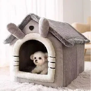 Indoor Warm Dog House Soft Pet Bed Tent House Dog Kennel Cat Bed