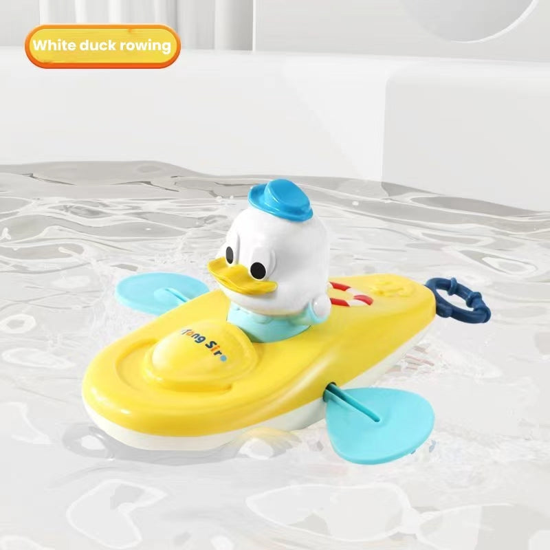 1 Pc Little Yellow Duck Kayak Toy Swimming Pool Bathroom Toy