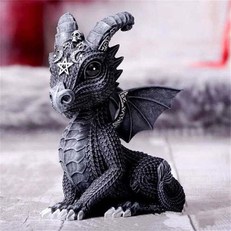 Halloween Magic Black Dragon Griffin Unicorn Mysterious Witches