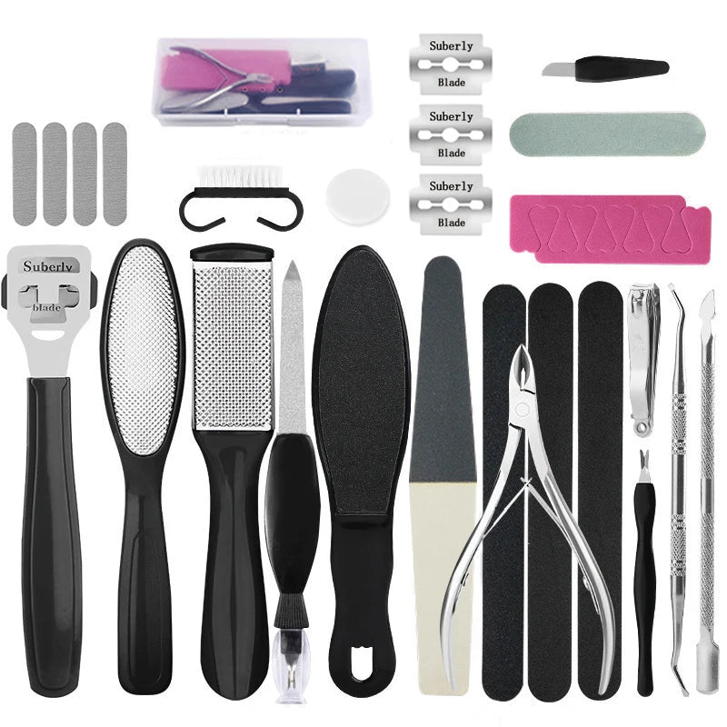 Foot Care Tool Pedicure Manicure Kit Set Stainless Steel