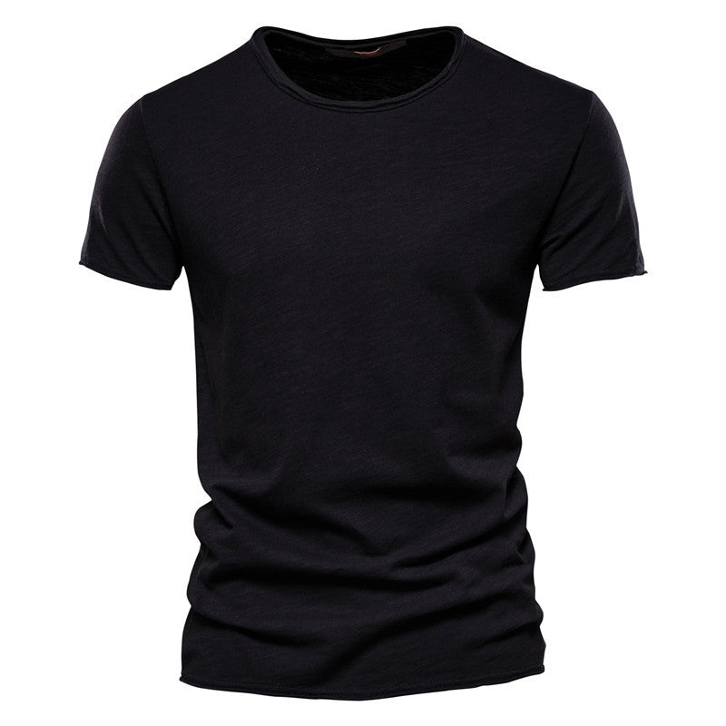 100% Cotton Men T-shirt Casual Soft Fitness Summer Thin T-shirts Men's