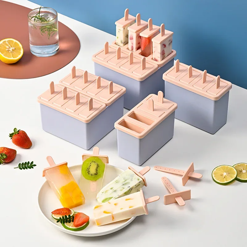 Food Grade Silicone Ice Cream Mold Kit with Lid