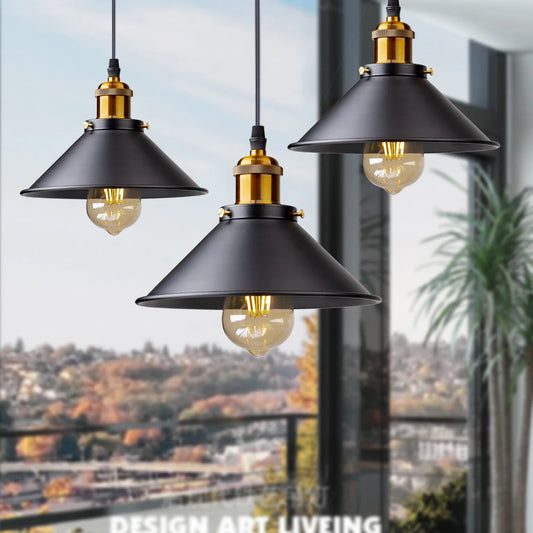 Vintage LED Iron Lampshade Retro Chandeliers