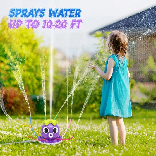 Sprinkler Rotating Spray Outdoor Games for Kids Garden Octopus