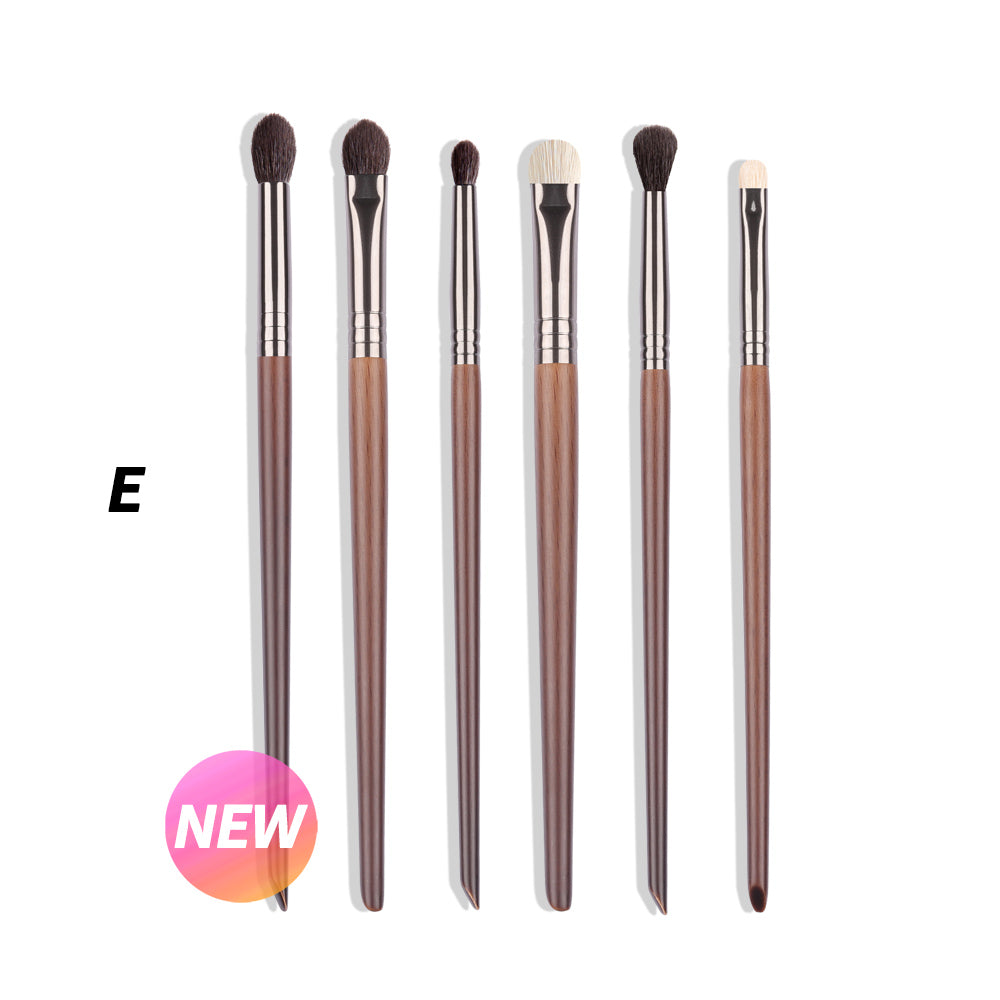 OVW Cosmetic 2/6 pcs Makeup Eye Shadow Brush Set Goat Hair Tool