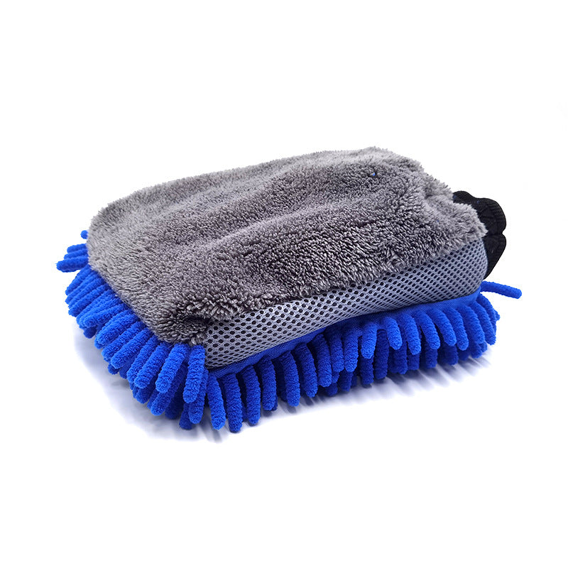 Large Microfiber Car Wash Mitt Waterproof Chenille Gloves