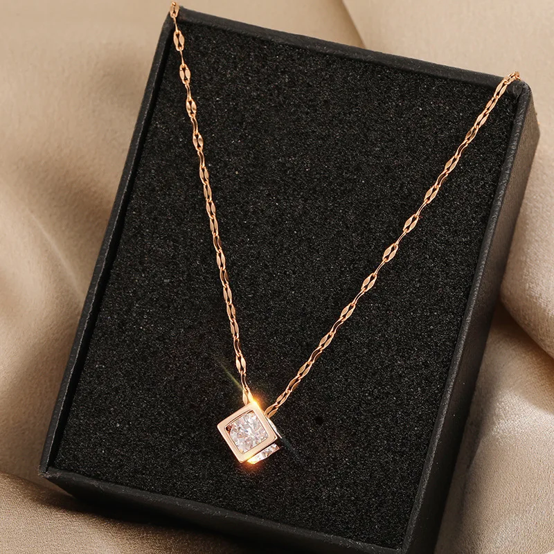 Zircon Crystal Pendant Women Necklaces