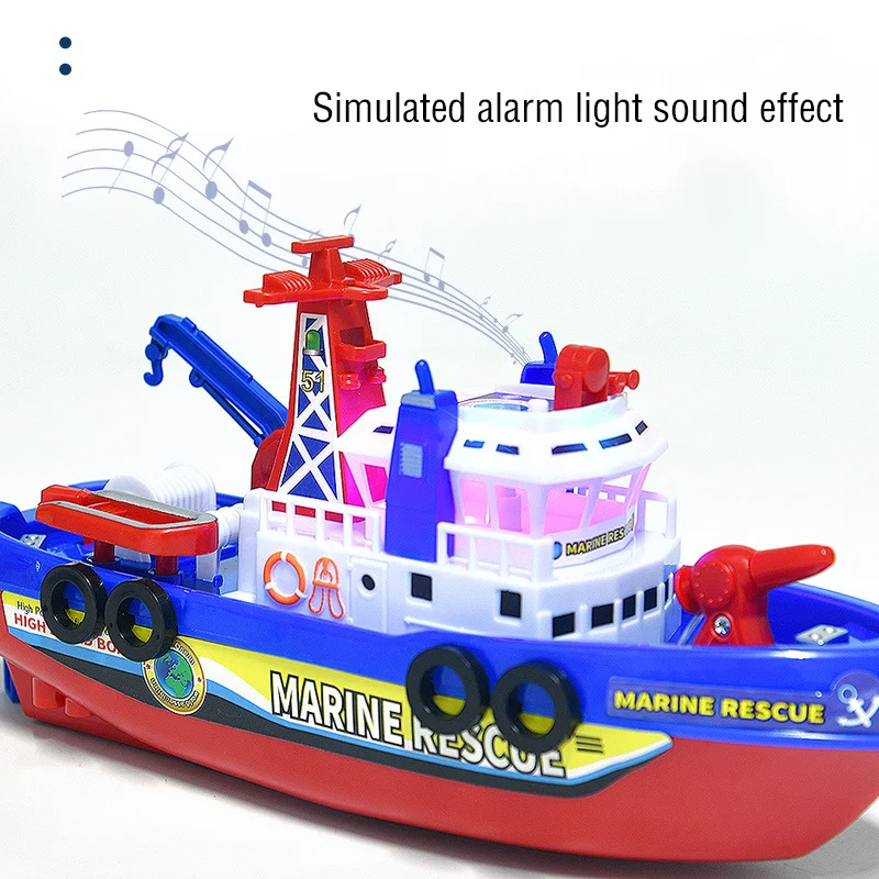 Children's Toy Simulation Electric Rescue Fire Boat
