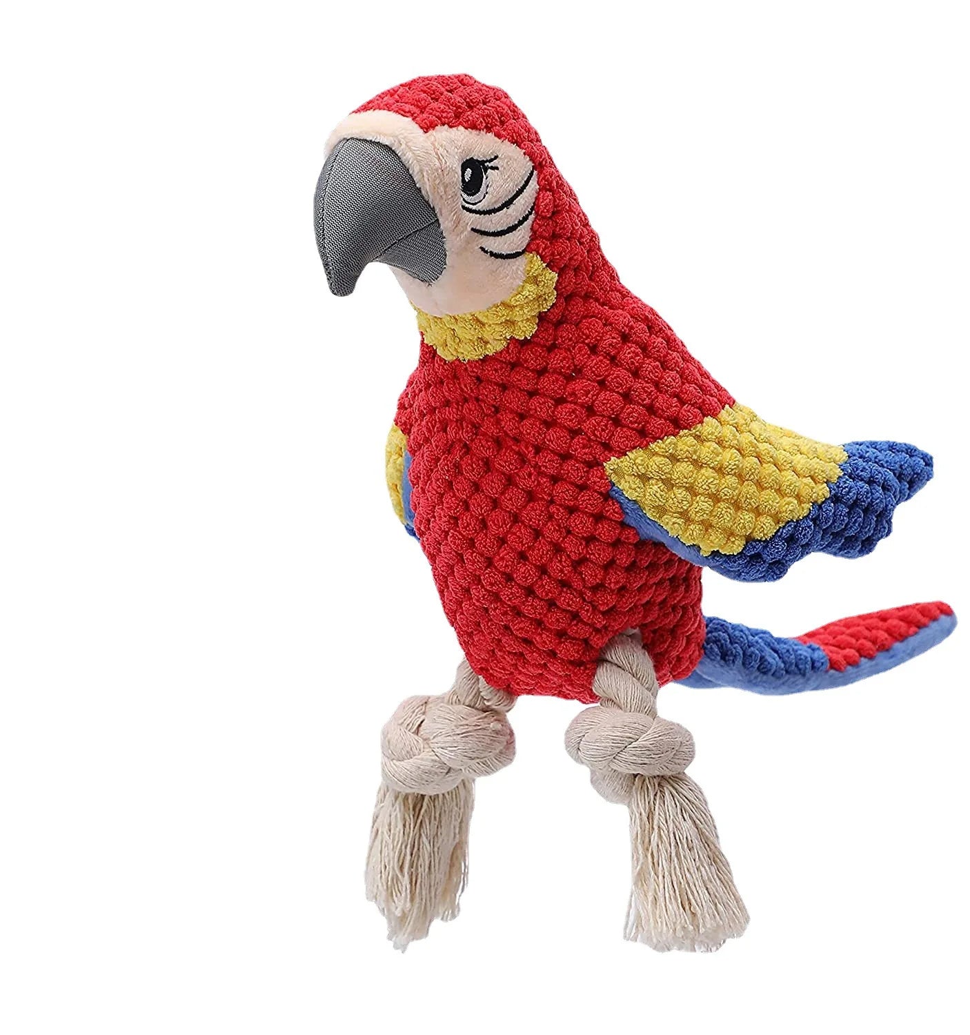 Indestructible Plush Parrot Dog Toy