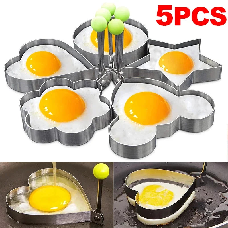 Stainless Steel Fried Egg Mold 5Pcs