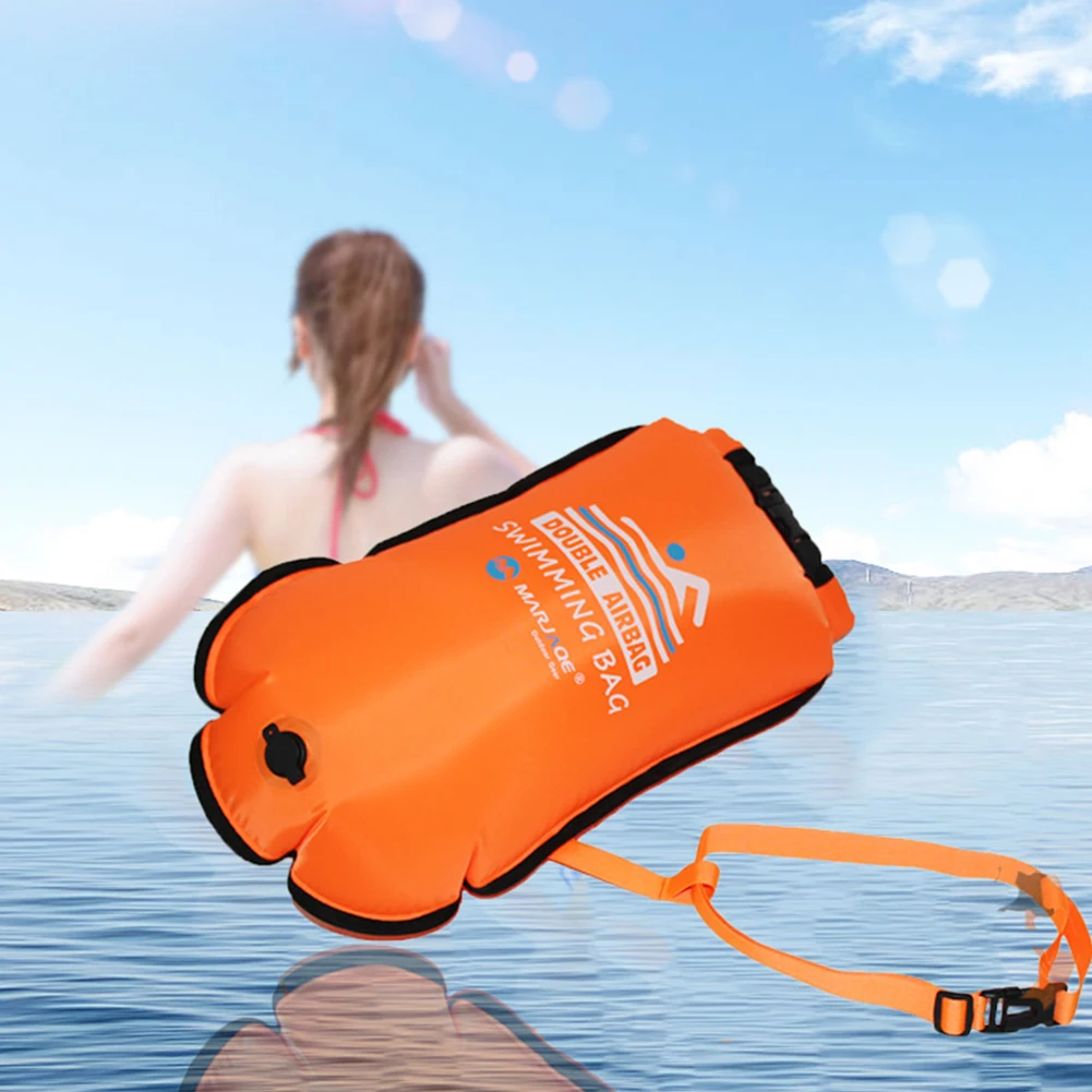 Inflatable Open Swimming Buoy Tow Float Dry Bag