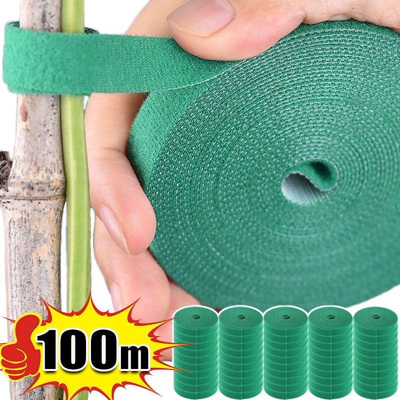 Self Adhesive Plant Nylon Cable Tie Green