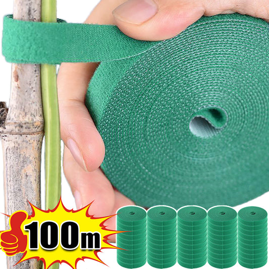 Self Adhesive Plant Nylon Cable Tie Green