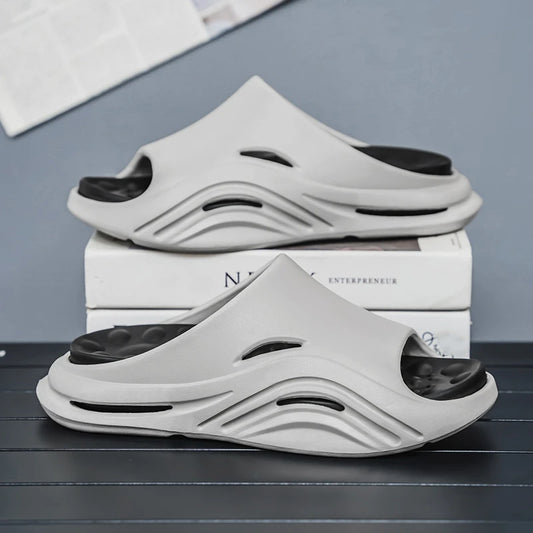 Summer Men's Massage Slippers Indoor Outdoor Sandals Beach