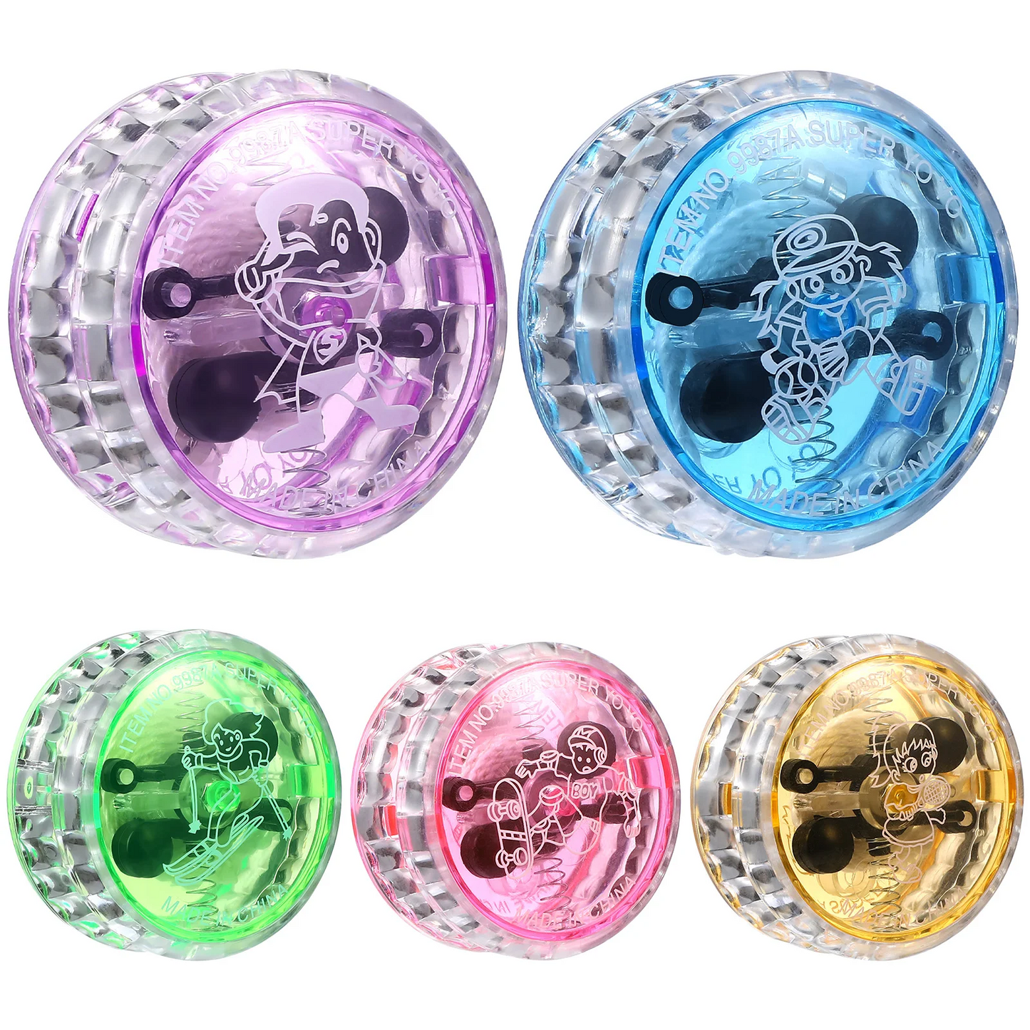 3Pcs Luminous Yo-yo Ball Pull Line Yoyo Ball for Kids