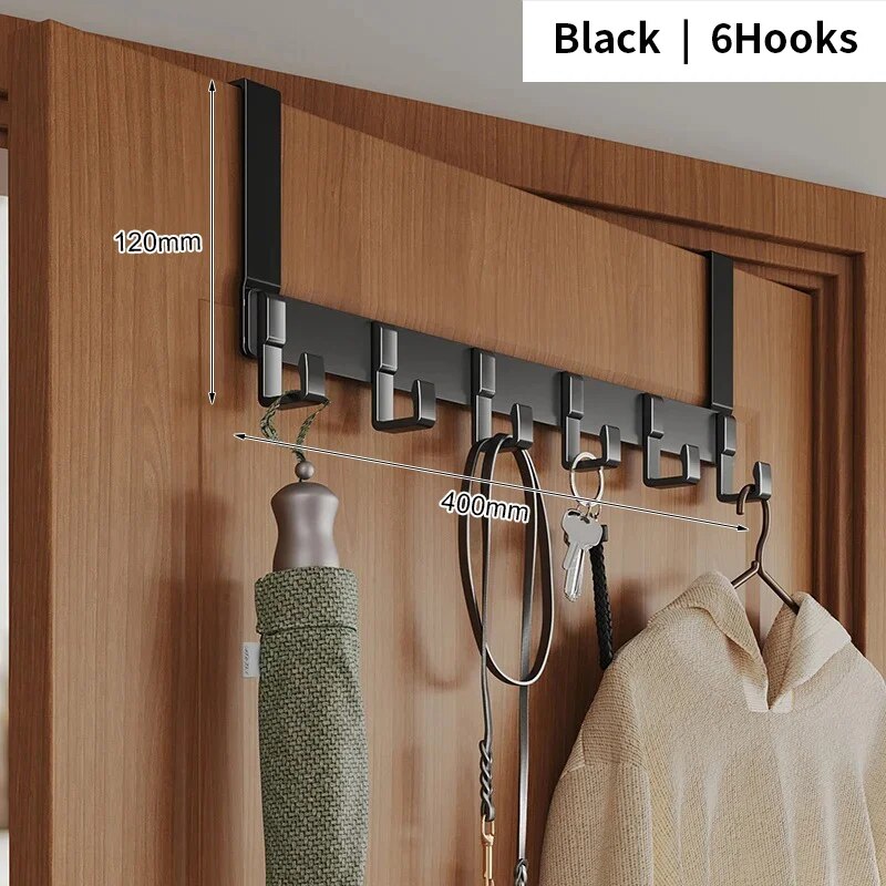 Hooks Over The Door 6 Hooks Home Bathroom Organizer Rack