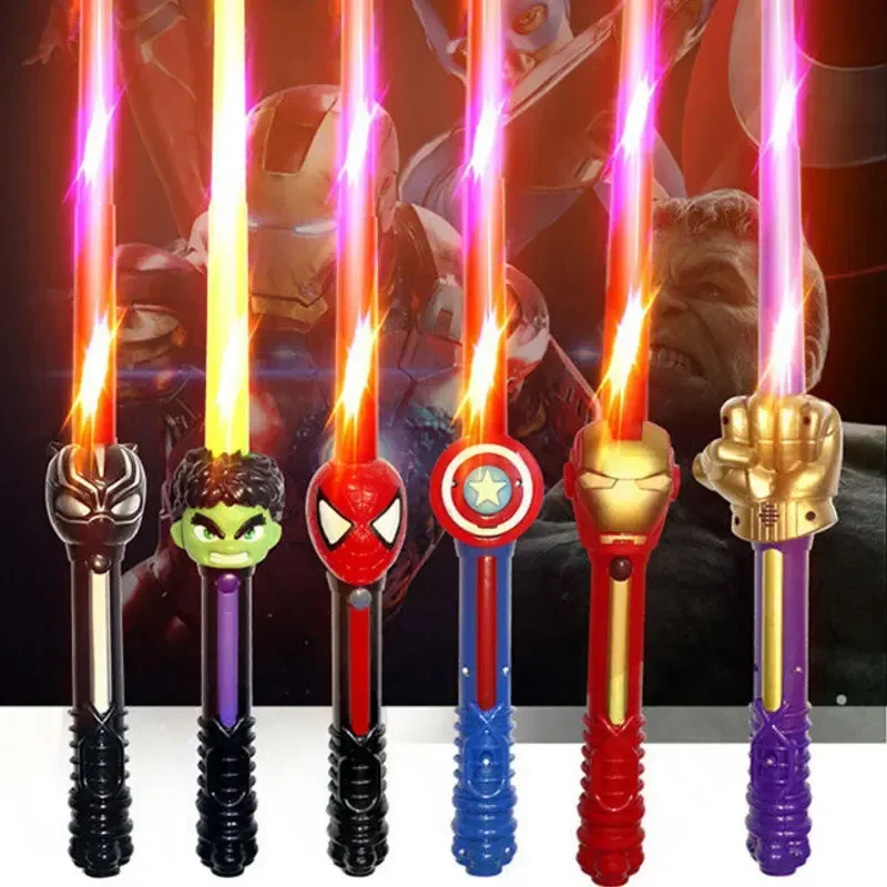 LED Light Sound Superhero Sword Figurines Hulk