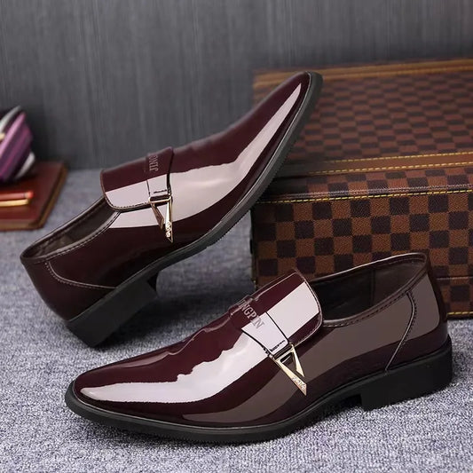 2025 Leather Shoes for Men Patent Leather Mens Casual